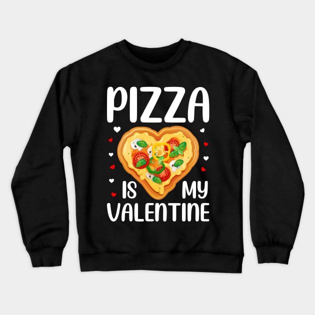 Pizza Is My Valentine Funny Valentines Day Gifts Boys Kids Crewneck Sweatshirt by DragonTees